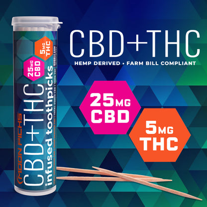 WHOLESALE - High Ratio CBD + THC Toothpicks 12 ct. TUBES